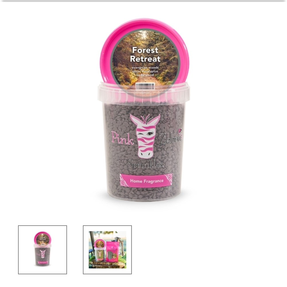 Pink Zebra Forest Retreat Wax Sprinkles with Pink Lid